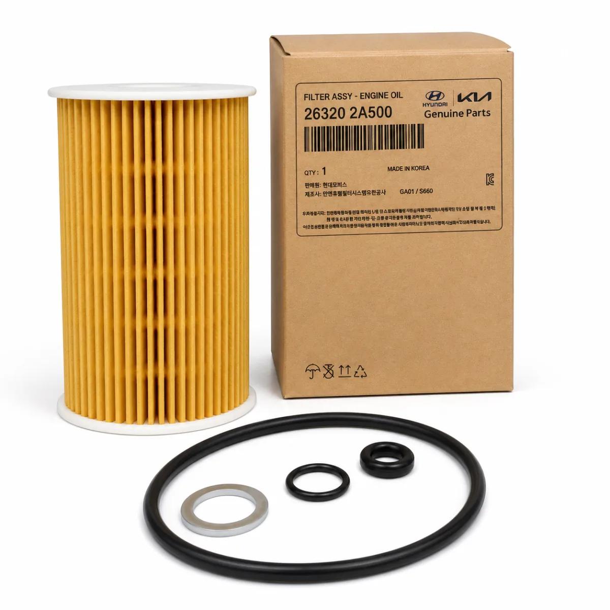 Filtre à huile Hyundai / Kia Genuine - 26320-2A500