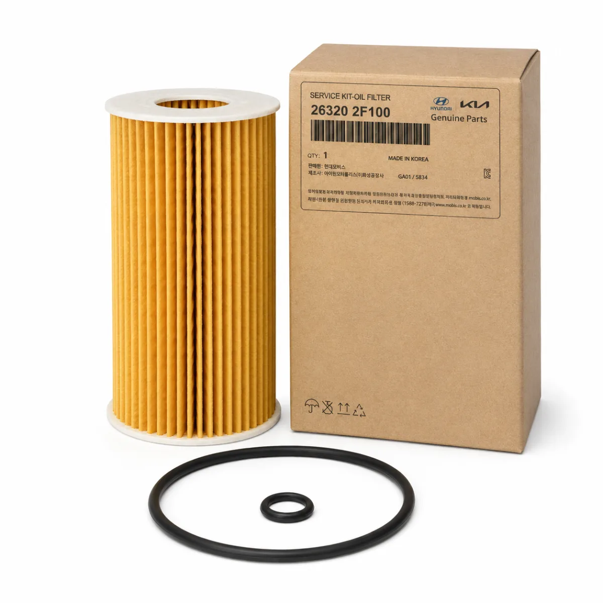 Kit Filtre à Huile Hyundai/Kia Genuine - 26320 2F100