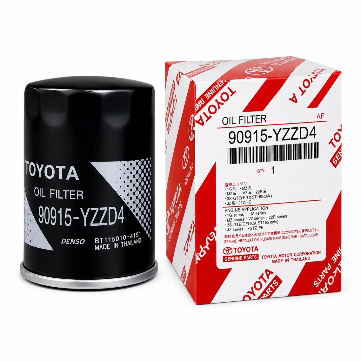 Filtre à huile Toyota Genuine - 90915-YZZD4