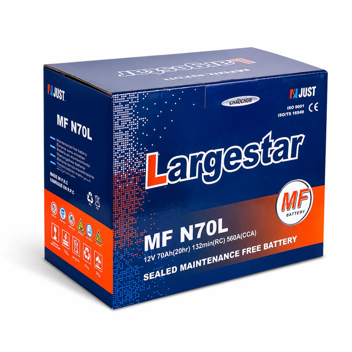 Batterie Largestar MF N70L — 12V 70Ah Sans Entretien